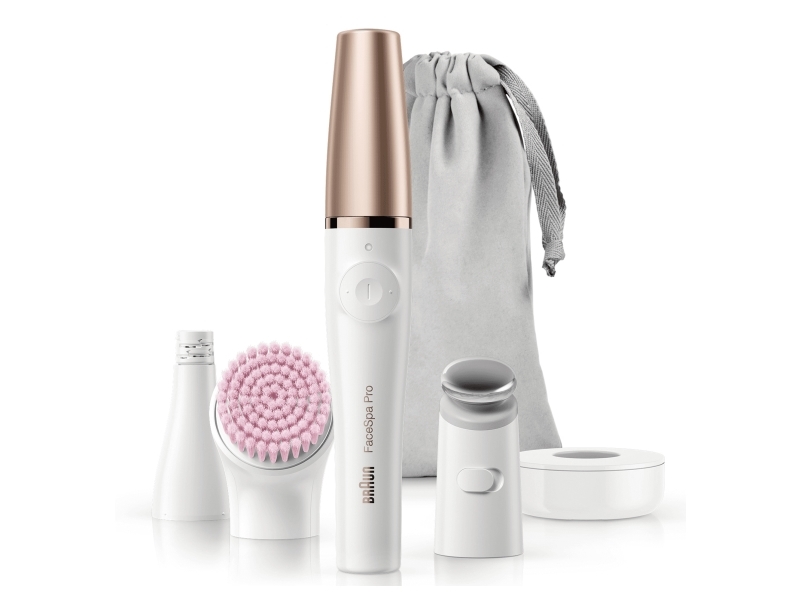 Braun Braun Pro 912 FaceSpa, 3-i-1-ansigtsplejeapparat, batteridrevet, hvid/brun