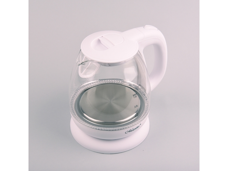 Feel Maestro Mr-055-White, 1 L, 1100 W, Weiß, Glas, Wasserstandsanzeige, Überhitzungsschutz
