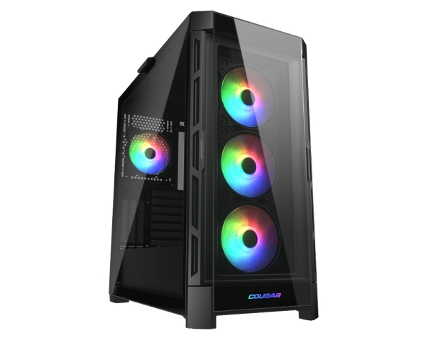 Cougar Gehäuse Midi-Tower Duoface Pro Argb, Scwarz, Midi Tower, Pc, Schwarz, Atx, Ceb, Eatx, Micro Atx, Mini-Itx, Nylon, Multi