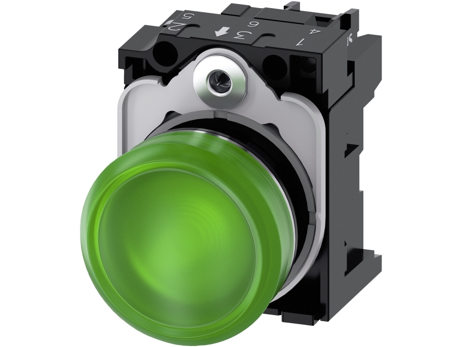 Siemens 3SU1156-6AA40-1AA0, Grøn, IP67, IP69K, 59 g, 150 mm, 83 mm, 37 mm