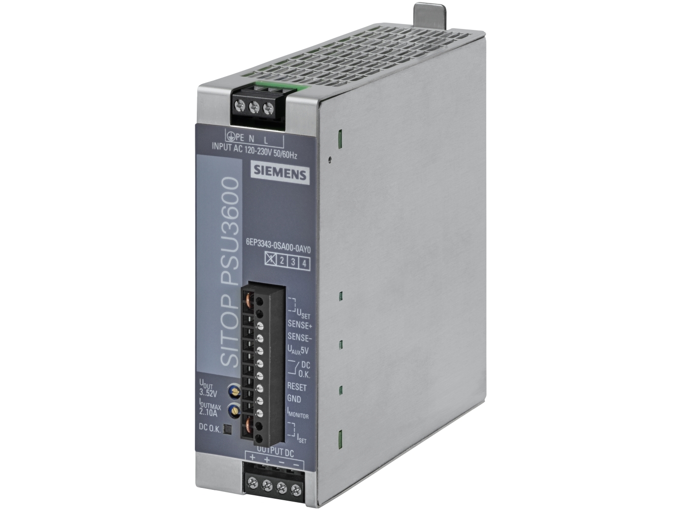 Siemens 6EP3343-0SA00-0AY0, Indendørs, IP20, Flerfarvet, CE, RoHS, REACH, 42 mm, 125 mm
