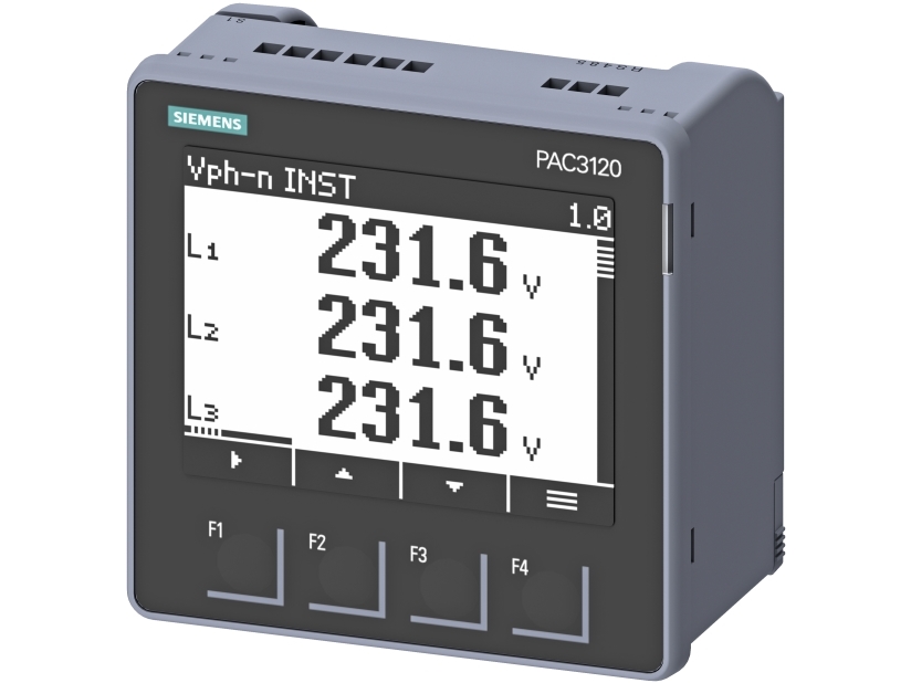 Siemens 7KM3120-1BA01-1EA0, Spænding, Strømeffektivitet, Power frequency, Nuværende strøm, Reactive power, Pulstæller, 96 mm, 406 g, 58 mm, 96 mm, 96 mm