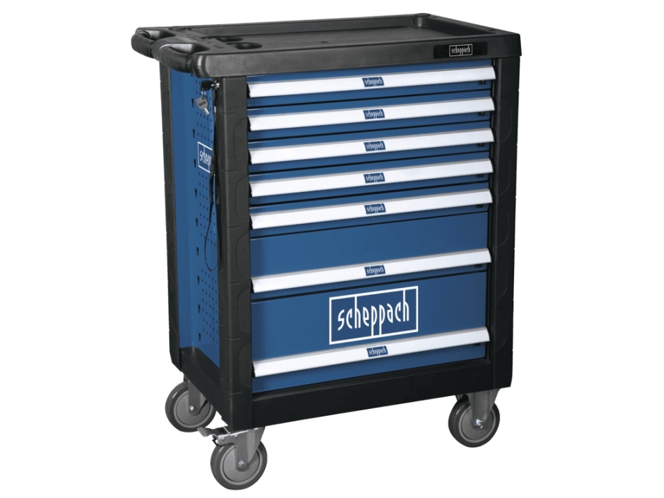 Scheppach Tw1000, Schwarz, Blau, 7 Schublade(N), 7 Schublade(N), 2 Rad/Räder, 460 Mm, 765 Mm