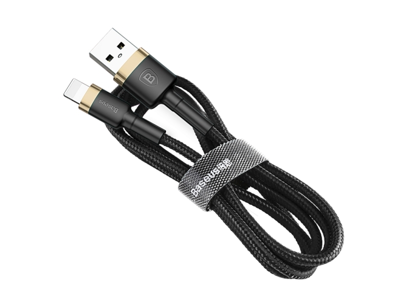 Baseus Cafule, 1 M, Lightning, Usb A, Hanstik, Hanstik, Sort, Guld