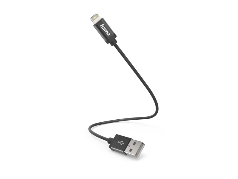 Hama 00201578, 0,2 M, Lightning, Usb A, Hanstik, Hanstik, Sort
