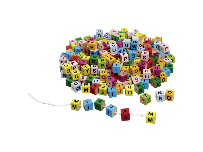 Goki Letter Cubes, Children''s Bead Set, 4 År, Træ, 325 Stk