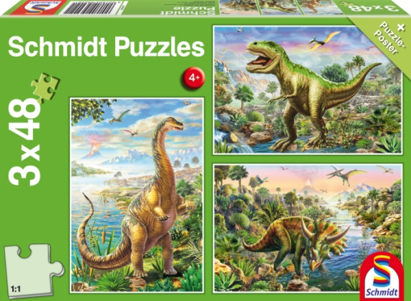 Schmidt Spiele Abenteuer Mit Den Dinosauriern, 48 Stück(E), Dinosaurier, 4 Jahr(E)