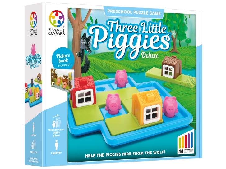 Smartgames Three Little Piggies - Deluxe, 3 Jahr(E), Mehrfarbig