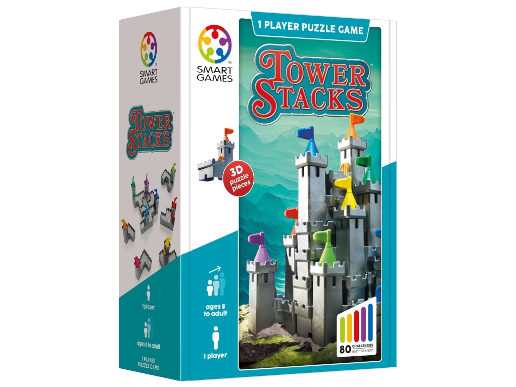 Smartgames Tower Stacks, Låse Puslespil, 8 År