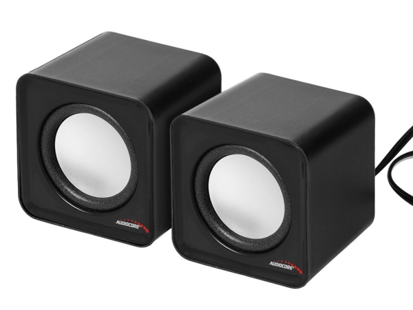 Audiocore Ac870 B, 2-Wege, 2.0 Kanäle, Verkabelt, 3 W, 200 - 20000 Hz, Schwarz, Grau