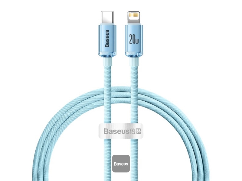 Baseus Crystal Shine, Violett, Usb C, Lightning, 1,2 M, Männlich, Männlich