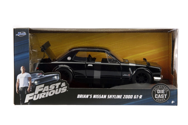 Jada Toys 253203004, Stadtautomodell, Vormontiert, 1:24, Nissan Skyline 2000 Gt-R, Beide Geschlechter, Schwarz