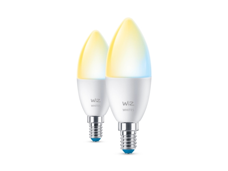 Wiz Candle Lamp 2-Pack - Smart Led Lighting - Warm To Cool White Light - E14 - 40W - Frosted - Wi-Fi