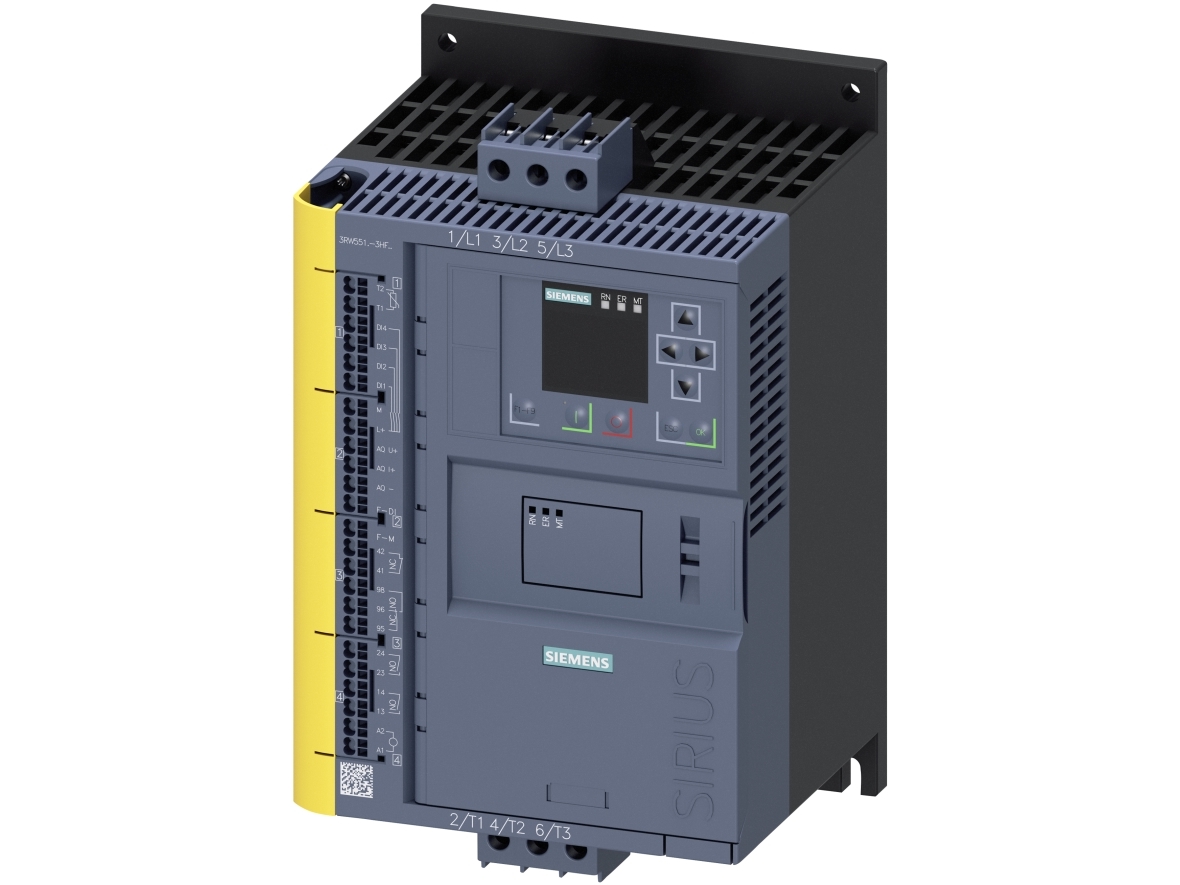 Siemens 3Rw5514-3Hf14 3Rw55143hf14 Softstarter Motoreffekt Ved 400 V 7,5 Kw Motoreffekt Ved 230 V 4 Kw 200 V, 480 V, Nominel Strøm 18 A, Ip00, 3,39 K