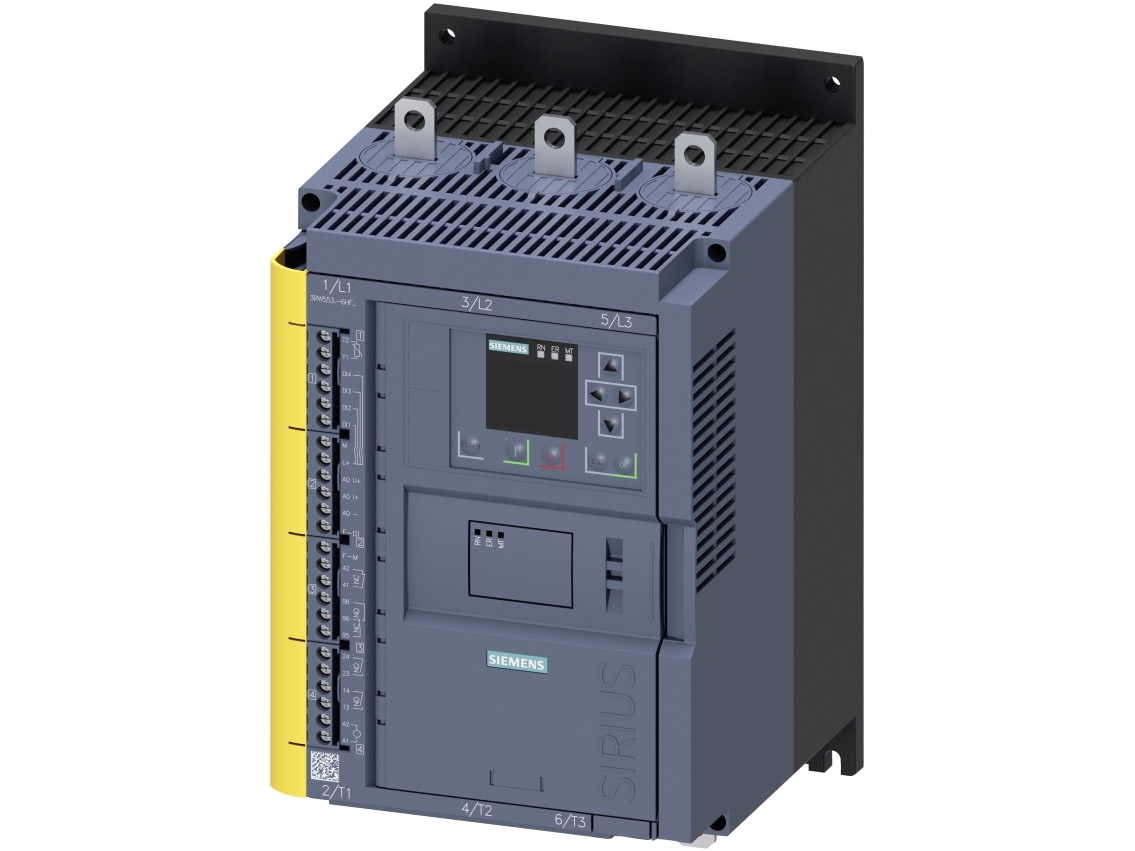 Siemens 3Rw5536-6Hf04 3Rw55366hf04 Blødstarter Motoreffekt Ved 400 V 90 Kw Motoreffekt Ved 230 V 45 Kw 200 V, 480 V Nominel Strøm 171 A, Ip00, 10,3 K