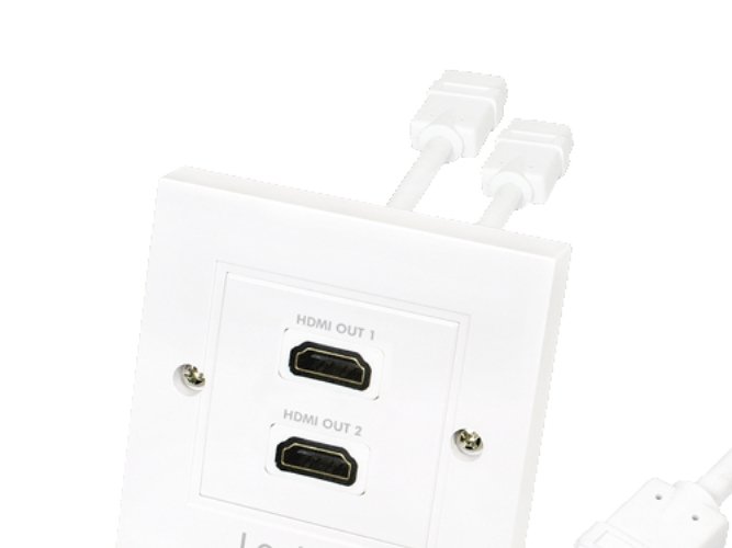 Logilink Anschlussdose, 2 X Hdmi, Geschirmt, Weiß Aufputzdose Mit 2 X Hdmi-Kupplung, Vergoldete Kontakte (Ah0015)