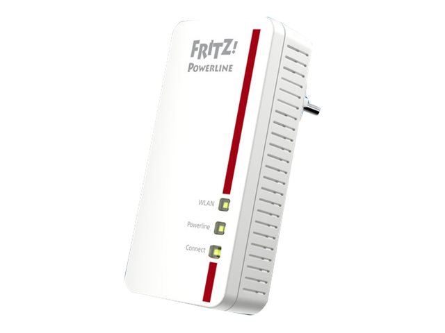 FRITZ!Powerline 1260E - Powerline-adaptersæt 1GbE, HomePlug AV (HPAV) 2.0, IEEE 1901 - Wi-Fi 5 - Dual Band - kan sluttes til vægstik