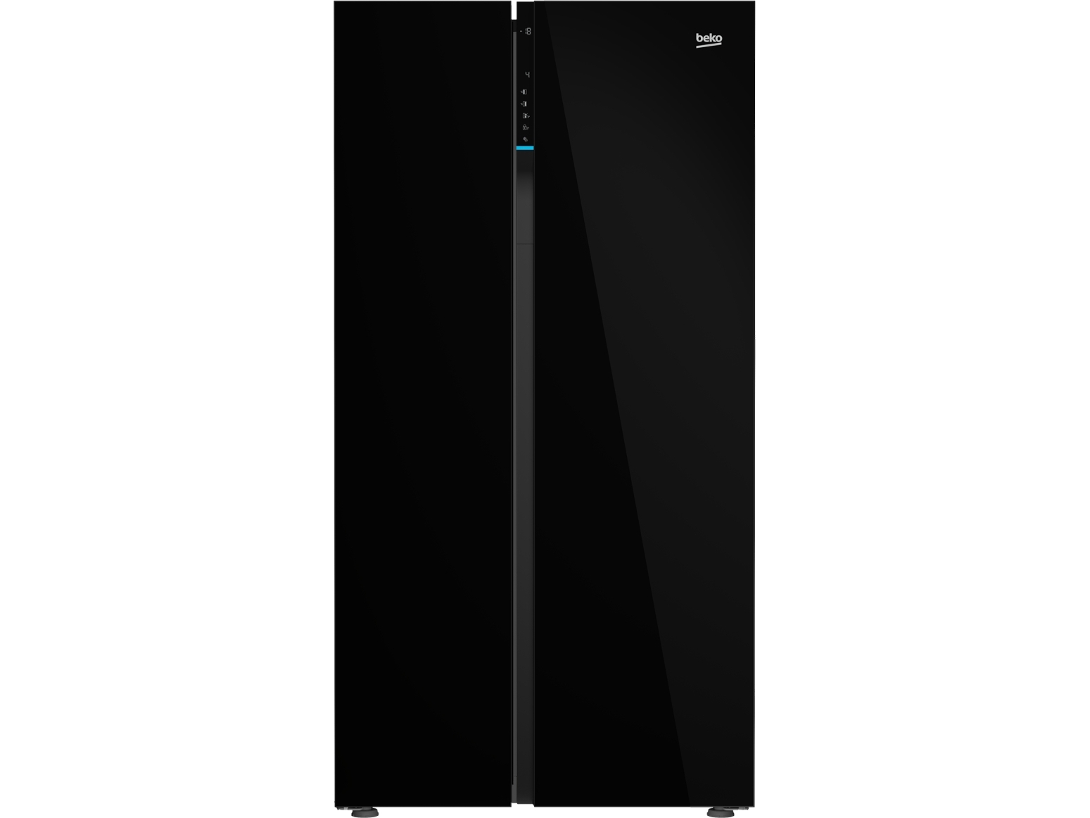 Beko GN163140ZGBN, Fritstående, Amerikansk dør, Sort, Berøring, LED, På døren