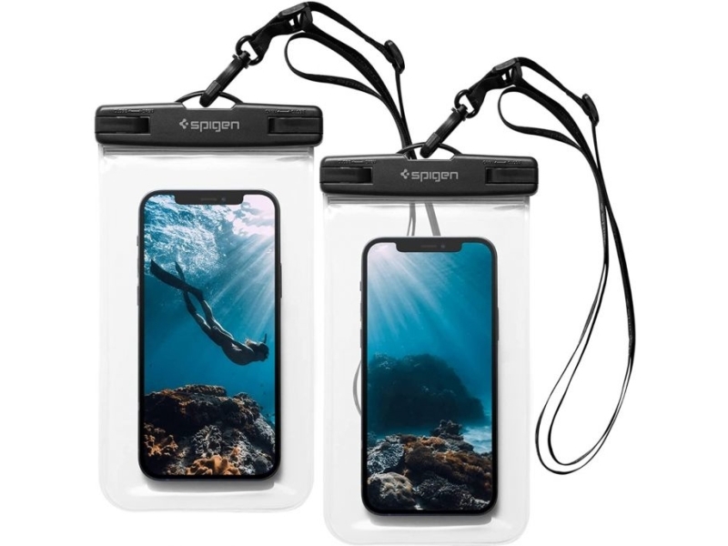 Spigen A601, Vattensportaktivitet, Smartphone, Svart, Transparent, Klickspänne, IPX8 Spigen A601, Vattensportaktivitet, Smartphone, Svart, Transparent, Klickspänne, IPX8