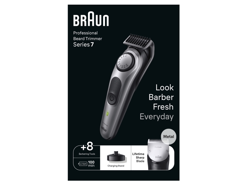Braun Professional BeardTrimmer 7 BT7420 Trimmer Grå