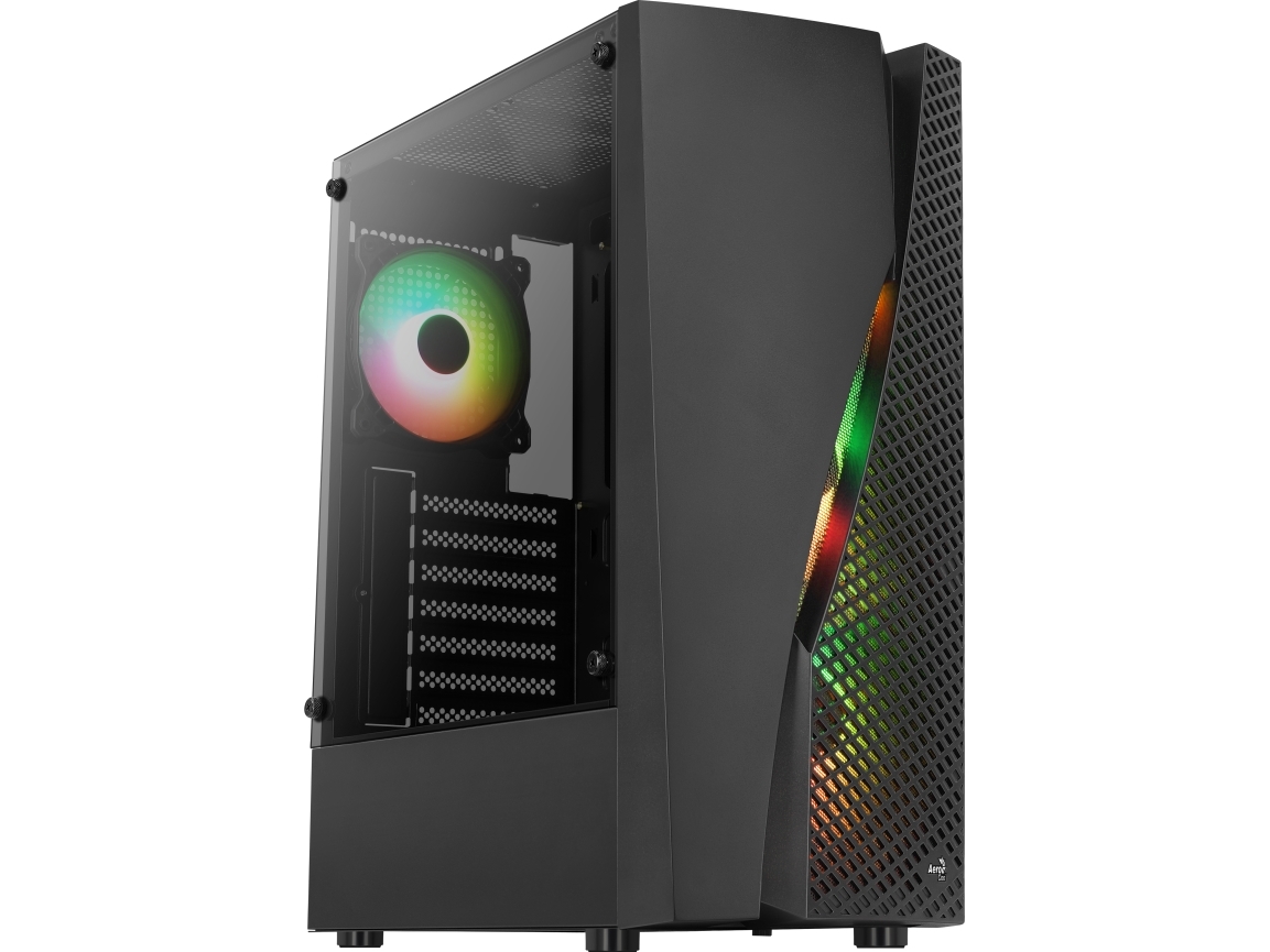 Aerocool Wavebkv3, Midi Tower, Pc, Sort, Atx, Micro Atx, Mini-Itx, Abs, Spcc, Blå, Grøn, Rød
