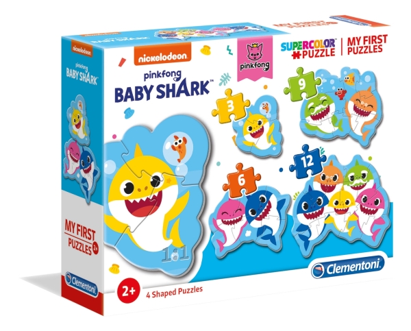 Clementoni Puzzle Mein Erstes, Baby Shark, 3, 6, 9 Und 12 Teile