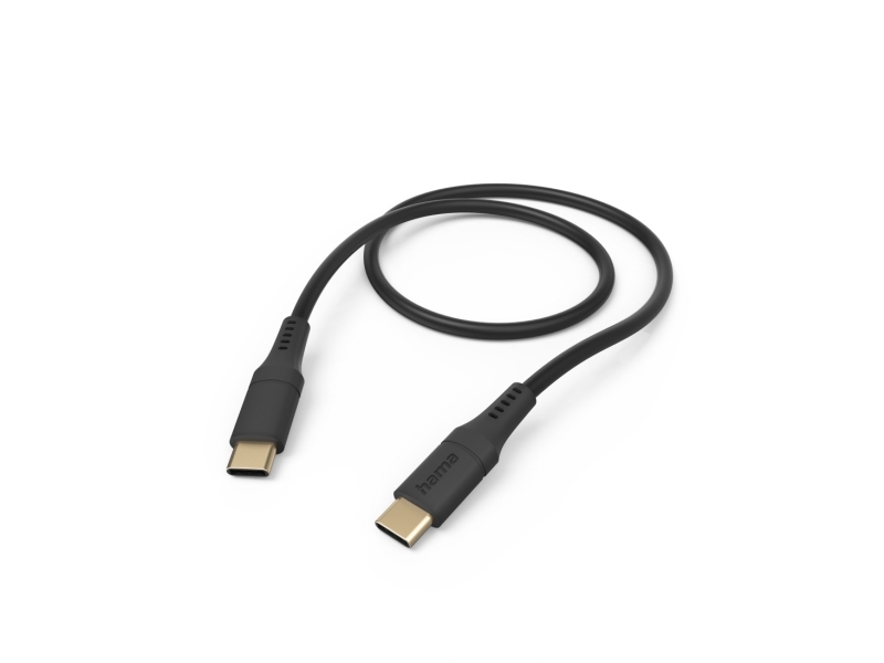 Hama Flexible, 1,5 M, Usb C, Usb C, Usb 2.0, 0,48 Gbit/S, Schwarz