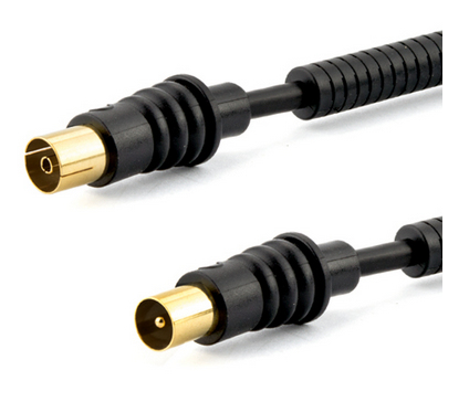 E+P Ab 305 G Lose, 5 M, Koaxial, Koaxial, Schwarz