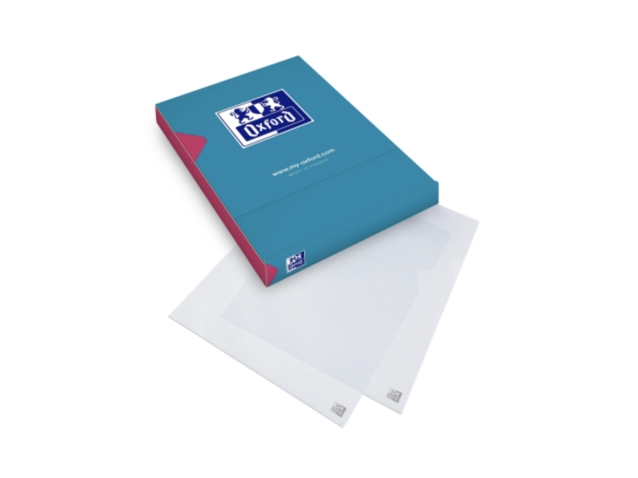 Oxford 400005475, Envelope Folder, A4, Polypropylen (Pp), Blå, Landskab/Portræt, 25 Ark
