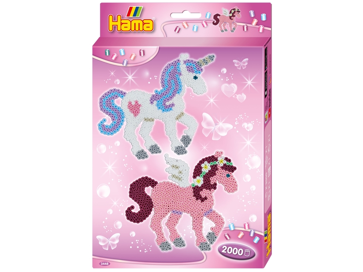 Hama Beads Ophængsæske - Enhjørning, Perlesæt til børn, 5 År, Flerfarvet, 2001 stk