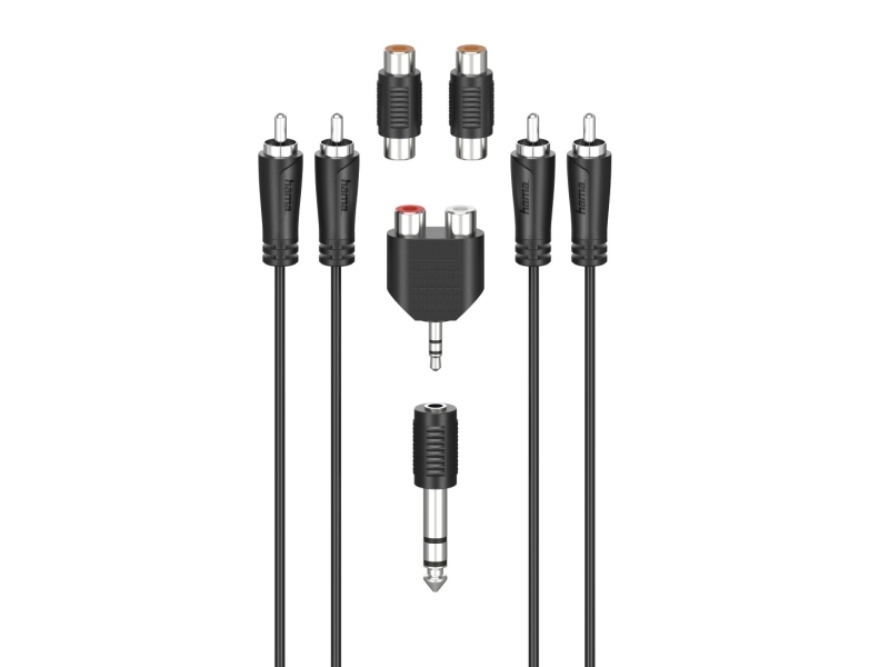 Hama 00205175, 2 X Rca, Stecker, 2 X Rca, Stecker, 2,5 M, Schwarz