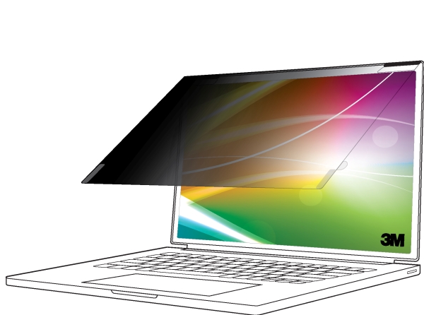 3M BPNAP002, 33,8 cm (13.3), 16:10, Laptop, Rammeløst display privatlivsfilter, Blank/mat, Refleksfri