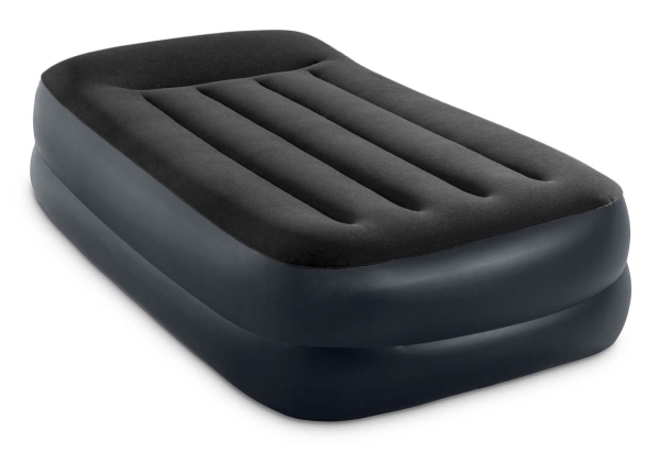 Intex DuraBeam+ Pillow Rest Raised, Enkelmadrass, Rektangel, Inomhus & utomhus, Inbyggd luftpump