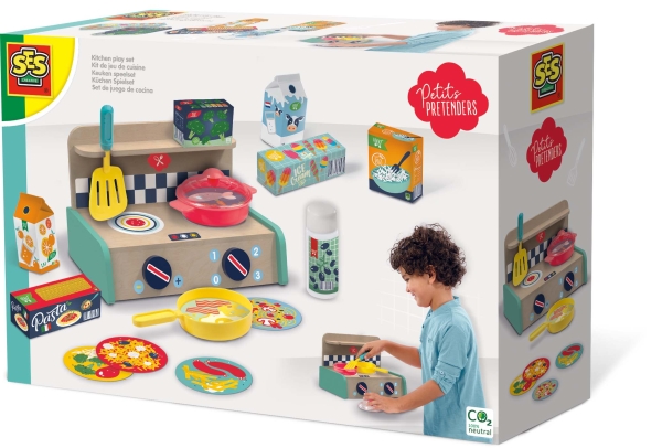 Ses Creative Petits Pretenders 18008 Holz Küchen Spielset Für Kinder - Rollenspiel Und Lernspielzeug Küchen-Set, Küche Und Essen, 3 Jahr(E)