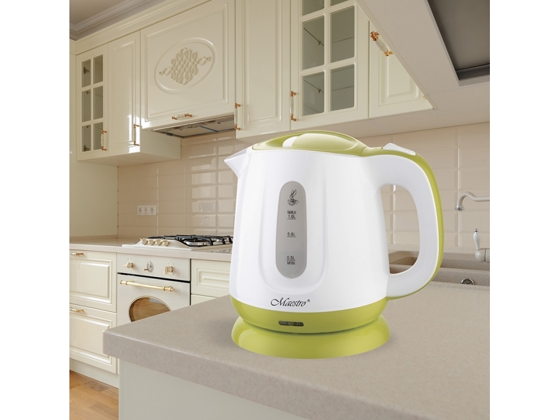 Feel Maestro Mr013 Green, 1 L, 1100 W, Grün, Weiß, Kunststoff, Wasserstandsanzeige, Überhitzungsschutz