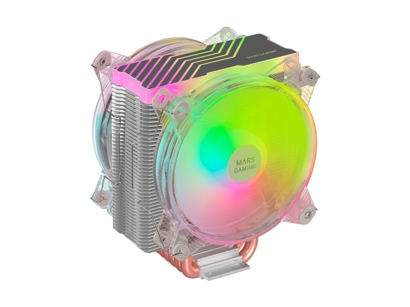 Mars Gaming Mcpu66, Luftkühlung, 12 Cm, 800 Rpm, 1600 Rpm, Silber, Transparent