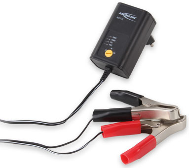 ANSMANN ALCS 2-12/0.4 - Batterioplader - 1 x batterier lader op - 400 mA - 2 output-stikforbindelser (krokodillenæb) - sort