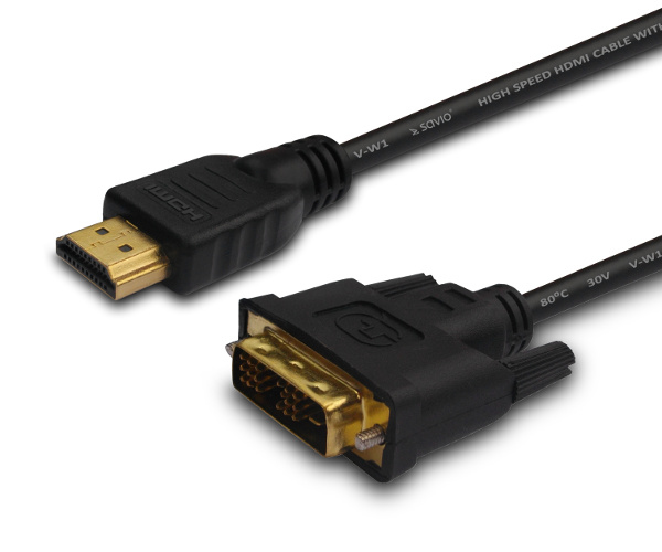 Savio Cl-10, 1,5 M, Dvi, Hdmi Typ A (Standard), Hanstik, Hanstik, Gold