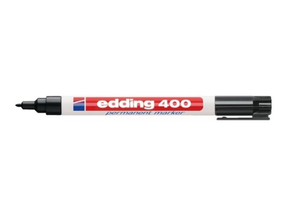 Permanent marker Edding 400, rund, 1 mm, sort