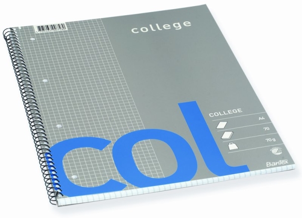 Bantex Col, Abbildung, Blau, Grau, A4+, 70 Blätter, Halbglänzend, Kariertes Papier