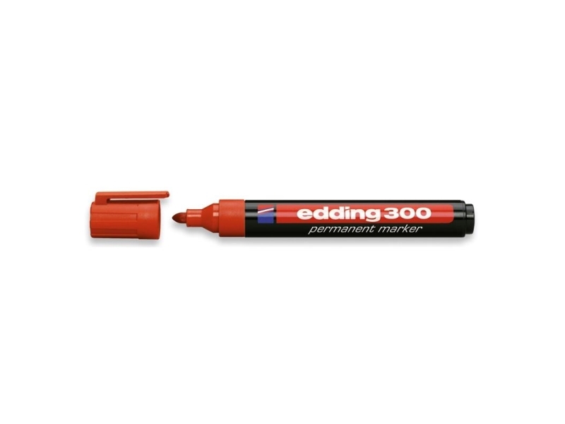 Permanent Marker Edding 300, Rund, Rød