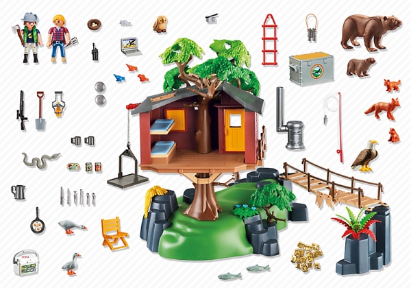 Playmobil Wild Life Abenteuer-Baumhaus, Baumhaus, 4 Jahr(E), Mehrfarbig, Kunststoff