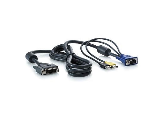 Hpe Usb Server Console Cable - Video / Usb Kabel - 1.8 M (Pakke Med 2) - For Hpe 600 Proliant Dl370 G6, Dl585 G6, Ml110 G6, Ml110 G7, Ml330 G6, Ml350