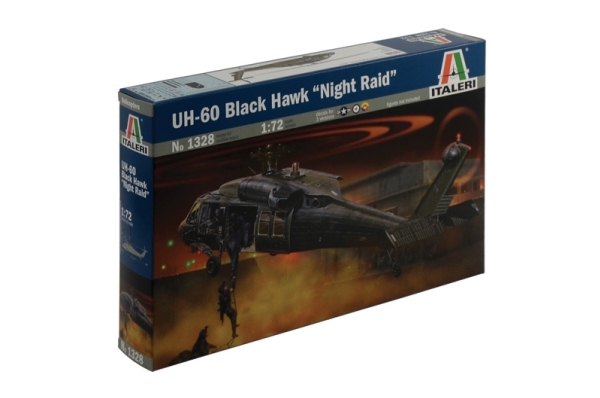 Italeri 1328, Model af helikopter, Monteringssæt, 1:72, UH - 60 Black Hawk, Hjælpefly, Flerfarvet