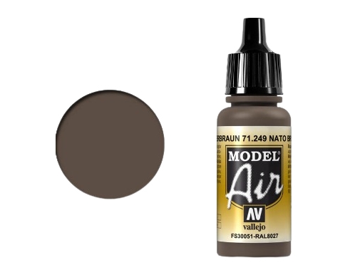 Vallejo Model Air Nato Brown, 17 Ml, Braun, Matte, Flasche