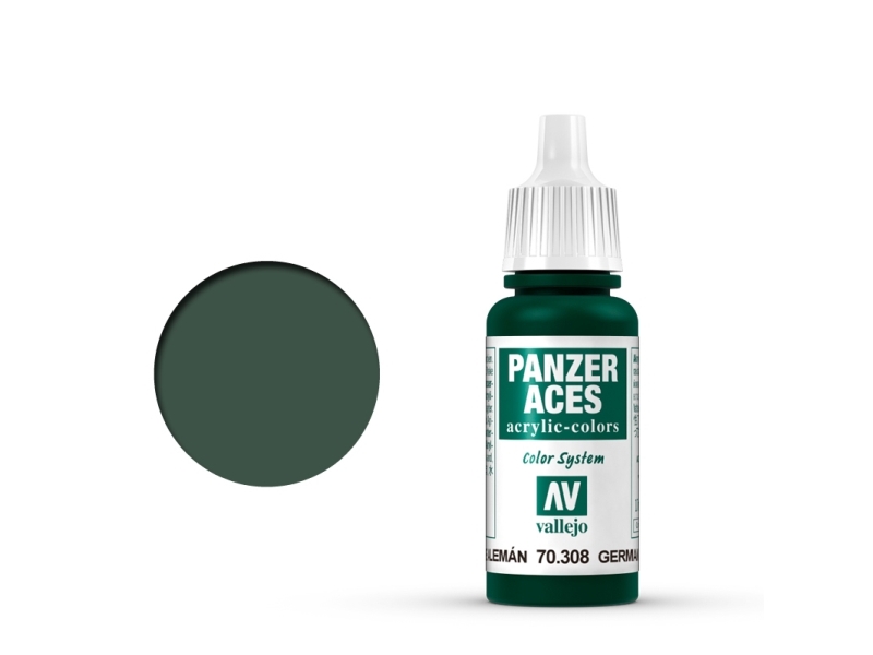 Vallejo - Panzer Aces - Green Tail Light Mat - 17 Ml - 70308
