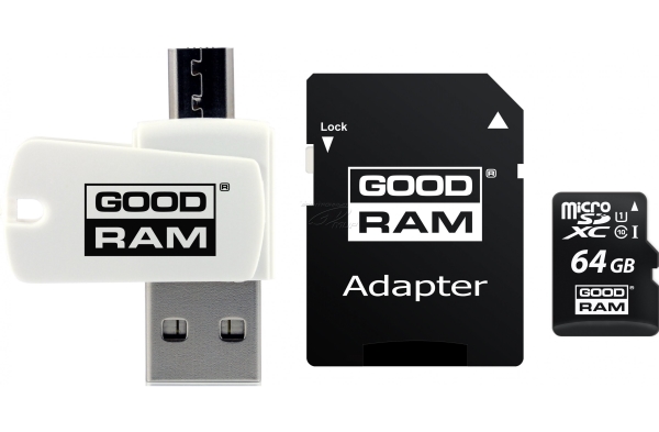 Goodram M1a4-0640R11, 64 Gb, Microsdhc, Klasse 10, Uhs-I, 60 Mb/S, 10 Mb/S