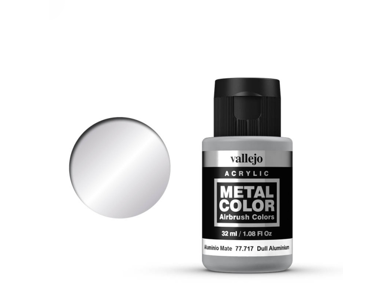 Vallejo - Metal Color Airbrush Maling - Dull Aluminium 32 Ml