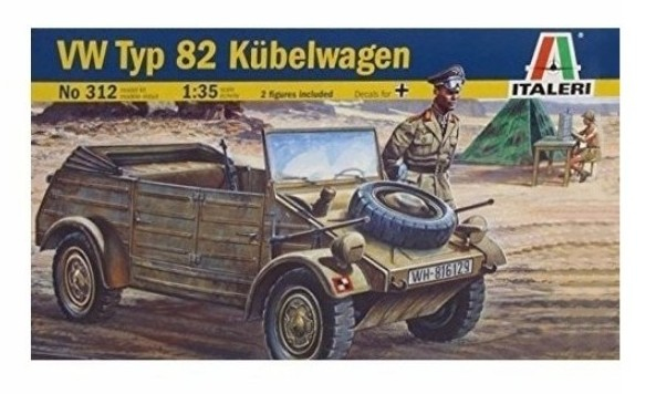 Italeri Vw Typ 82 Kubelwagen, Light Armored Vehicle Model, Monteringssæt, 1:35, Vw Typ 82 Kübelwagen, Plast, Military Vehicles