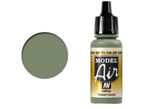 Vallejo Model Air Idf Green, 17 Ml, Grøn, Mat, Flaske